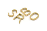 Brass Letter Charm,  Raw Brass, Brass Letter, Letter Beads, İnitial Charms, Alphabet Charms, İnitial Letters, Bracelet Charm