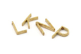 Brass Letter Charm,  Raw Brass, Brass Letter, Letter Beads, İnitial Charms, Alphabet Charms, İnitial Letters, Bracelet Charm