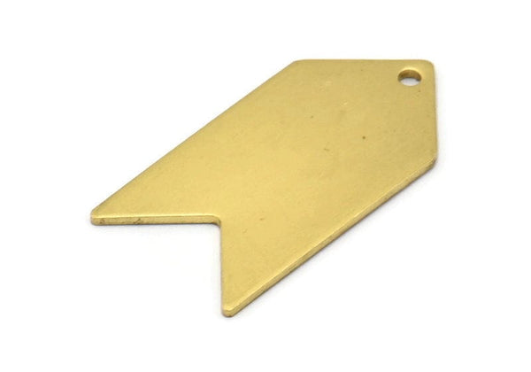 Arrow Stamping Pendant, 10 Raw Brass Arrow Stamping Pendant Tags With 1 Hole (15x30mm) B0078