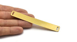 Diy Brass Bracelet, 5 Raw Brass Bracelet Blanks With 2 Holes (15x100x0.80mm) A0108