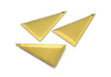Brass Triangle Charm, 20 Raw Brass Triangle Charms  with 1 Hole (16.5x25mm) Brs 3976-1   A0414