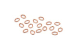 Oval Jump Ring, 250 Rose Gold Tone Brass Oval Jump Rings (5x4x0.7mm) A1064