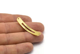 Brass Bracelet Blank, 12 Raw Brass Bracelet Blanks with 2 holes (43x8x0.80mm) A1114