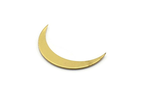 Brass Moon Blank 10 Raw Brass Crescent Shaped Moon Blanks (30x5x0.80mm) Moon5