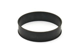 Black Channel Bracelet, Oxidized Black Brass Channel Bangle Settings -Glue On- (17x66.5mm) V036