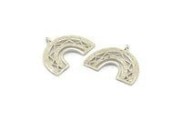 Silver Charm, 925 Silver, Silver Pendants, Charm Pendants, Silver U Shape Charms With 1 Loop (24x18x1.2mm) N1473