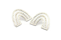 Earring Studs, 2 925 Silver - U Shape Earrings - Silver Earrings - Earrings (20x25x1mm) N1463