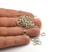 7mm Jump Rings, 125 Antique Silver Plated Jump Rings (7x0.80mm) A0325 H0525