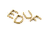 Brass Letter Charm,  Raw Brass, Brass Letter, Letter Beads, İnitial Charms, Alphabet Charms, İnitial Letters, Bracelet Charm