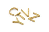 Brass Letter Charm,  Raw Brass, Brass Letter, Letter Beads, İnitial Charms, Alphabet Charms, İnitial Letters, Bracelet Charm