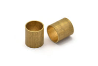 12 Raw Brass Industrial Tube Findings, (12x11mm) R022