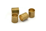 12 Raw Brass Industrial Tube Findings, (12x11mm) R022