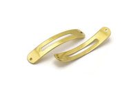 Brass Bracelet Blank, 12 Raw Brass Bracelet Blanks with 2 holes (43x8x0.80mm) A1114