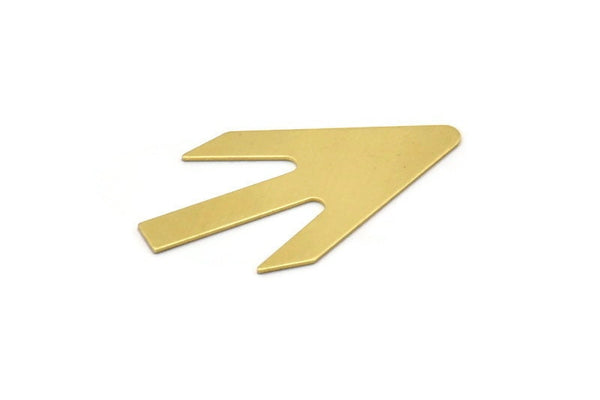 12 Raw Brass Arrow Stamping Blanks (39x22x0.60mm)   D0067--C029