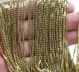 Brass Faceted Chain, 20 Meters - 66 Feet (1.5mm) Solid Brass Faceted Ball Chain - Brs 1 (z040)