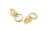 Brass Ring Blank, 5 Raw Brass 6 Claw Ring Blanks For Natural Stones N0045