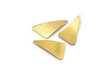 Brass Wave Charm, 24 Raw Brass Triangle Wave Charms (22mm) Bs 1335