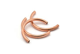 Copper Noodle Tubes - 10 Raw Copper Semi Circle Tubes (4x43mm) D0506