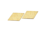 Brass Diamond Charm, 12 Raw Brass Textured Diamond Stamping Blanks With 1 Hole, Earrings, Findings (44x29x0,40mm) D912