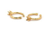 Adjustable Ring Settings - Gold Plated Brass 4 Claw Ring Blanks - Pad Size 6mm N0318