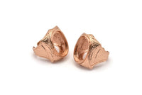 Rose Gold Lord Rings, 1 Rose Gold Plated Lord Ring Setting with Pad Size 21x15mm - Royal Series U052