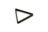 Black Triangle Charm - 24 Oxidized Brass Black Triangle Charms (20mm) BS 1198 S473