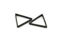 Black Triangle Charm - 24 Oxidized Brass Black Triangle Charms (20mm) BS 1198 S473