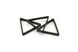 Black Triangle Charm - 24 Oxidized Brass Black Triangle Charms (20mm) BS 1198 S473