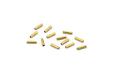 Brass Tube Beads, 500 Raw Brass  Tiny Tube Beads (1.5x6mm) D0160