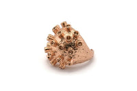 Soldier Ring Settings, 1 Rose Gold Plated Soldier Ring Setting U045 Q0253