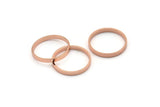 18mm Circle Connectors - 10 Rose Gold Plated Brass Circle Connectors (18x0.8x2mm) D0310 Q631