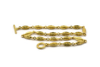 Brass Necklace Chain, Raw Brass Rope Chain Necklace, Chain Choker Necklace (46cm - 18.1 inc) 26x7mm N1881