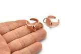 Pink Ring Setting, 1 Rose Gold Plated Brass Gorgeous Ring Settings With 2 Claws, Ring Blanks (14.5x12.5x1.2mm) BS 1911