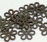 Brass Flower Bead, 40 Antique Brass Flower Bead Caps, Connector Charms Pendant Findings (12mm) Pen 121 K159