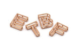 Rose Gold Letter,Rose Gold Plated Brass 3D Alphabet Letters, Rose Gold Letter Pendants, İnitial Charms,Uppercase,Personalized Initial Charms