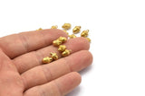 Brass Acorn Bead, 12 Raw Brass Acorn Beads With 1 Loop, Connectors, Beads (10x6mm) BS 2207