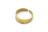 Brass Smooth Ring, 8 Raw Brass Adjustable Smooth Rings, Ring Settings (21x7mm) A2570