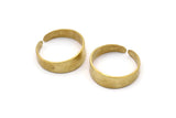 Brass Smooth Ring, 8 Raw Brass Adjustable Smooth Rings, Ring Settings (21x7mm) A2570