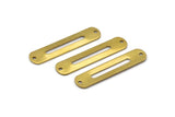 Brass Bracelet Blank, 12 Raw Brass Bracelet Blanks with 2 holes (35x8x0.80mm) A1119