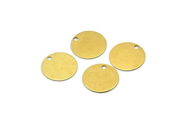 Brass Cabochon Tag, 100 Raw Brass Cabochon Tags, Stamping Tags (12mm) Brs 68 A0290