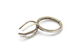 Claw Ring Settings, 25 Antique Silver Plated 4 Claw Ring Blanks For Natural Stones N0046 H0355