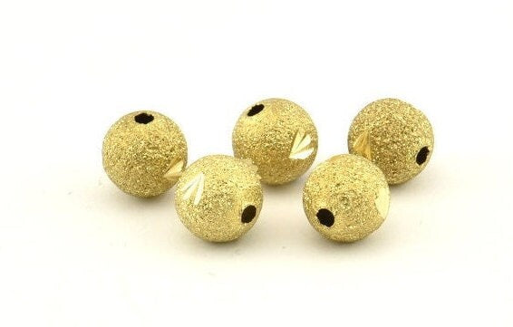 Brass Ball Bead, 24 Raw Brass Spacer Beads, Findings (8mm) D1239