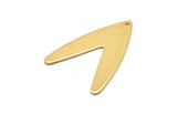 Gold Letter Charm, 2 Gold Plated Brass V Shape Charms With 1 Hole, Findings (31x22.5x0.80mm) D988 Q0885