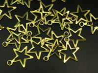 500 Pcs Raw Brass  Star Charms (14 X 12 Mm)  Brs 299( A0298 )