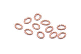 Oval Jump Ring, 100 Rose Gold Tone Brass Oval Jump Rings (7x5x0.9mm) A1070