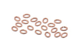 Oval Jump Ring, 100 Rose Gold Tone Brass Oval Jump Rings (7x5x0.9mm) A1070