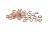 Oval Jump Ring, 100 Rose Gold Tone Brass Oval Jump Rings (7x5x0.9mm) A1070