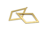 Brass Diamond Charm, 8 Raw Brass Rhombus Charms With 1 Loop, Pendants, Earrings, Findings (55x31x1mm) D0703