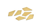 Brass Diamond Charm, 24 Raw Brass Rhombus Stamping Blanks With 1 Hole, Earrings, Findings (20x10x0.80mm) D854