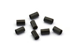 Black Round Tubes, 100 Oxidized Brass Tubes (3x5mm) Bs 1438 S105